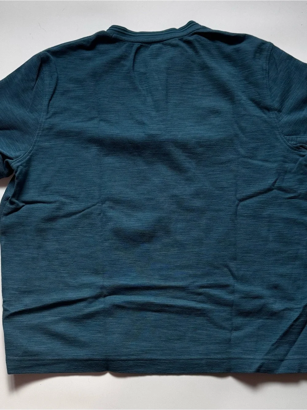 Banana Republic Men's Teal Long-Sleeve Henley